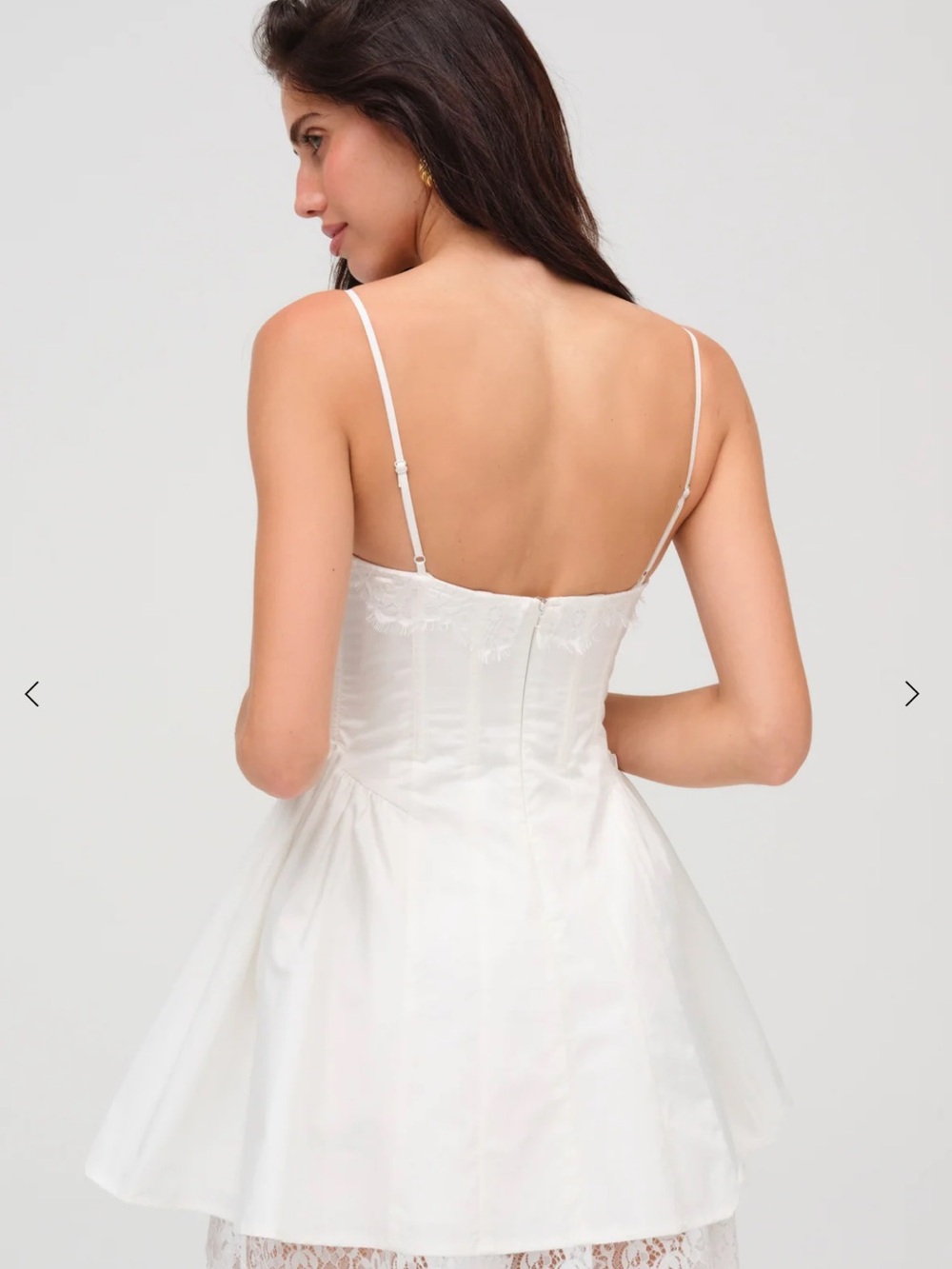 For Love & Lemons White Lace Bustier Mini Dress - Picture 3 of 5